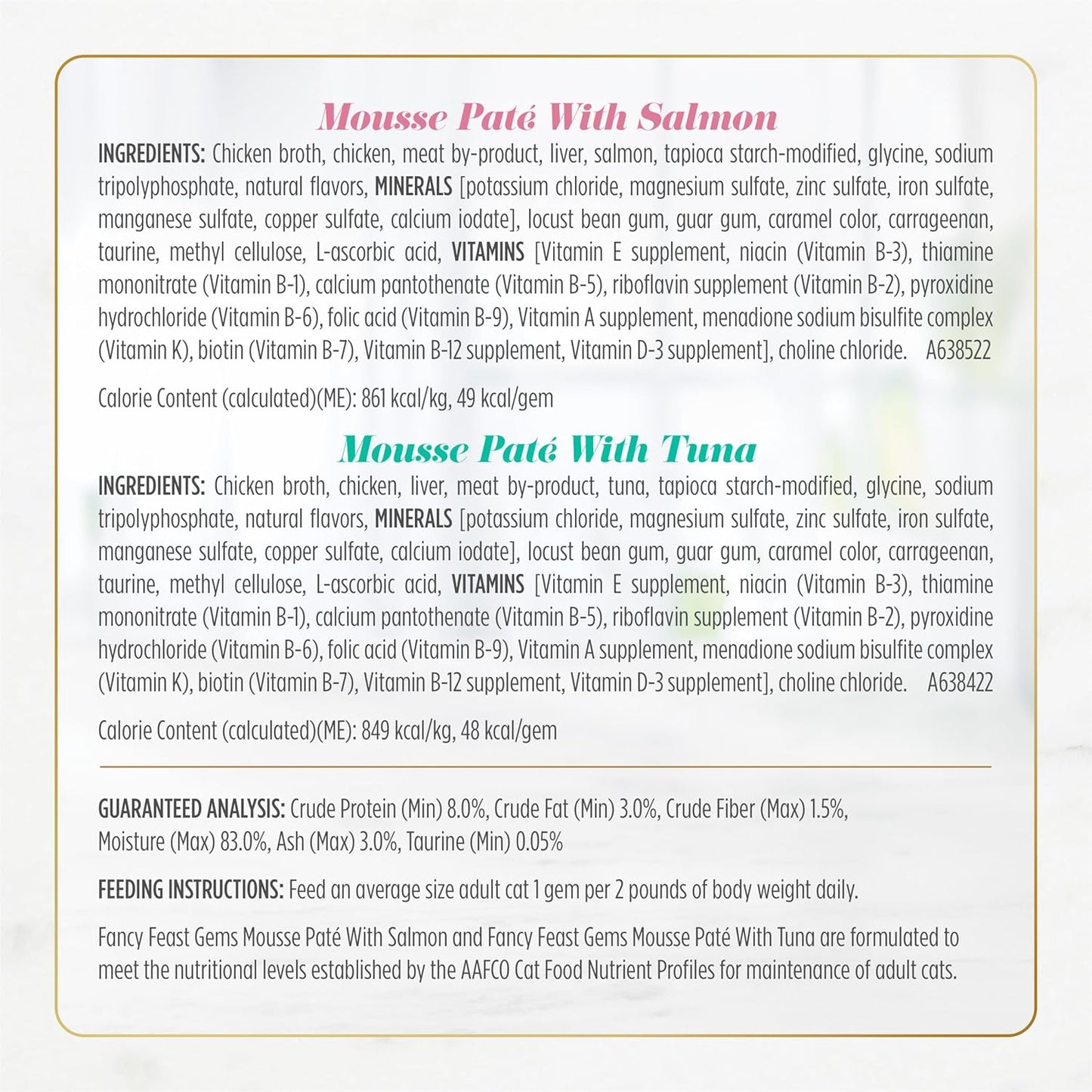 Gems Pate Cat Food Mousse and a Halo of Savory Gravy Wet Cat Food Variety Pack - (Pack of 12) 4 Oz. Boxes