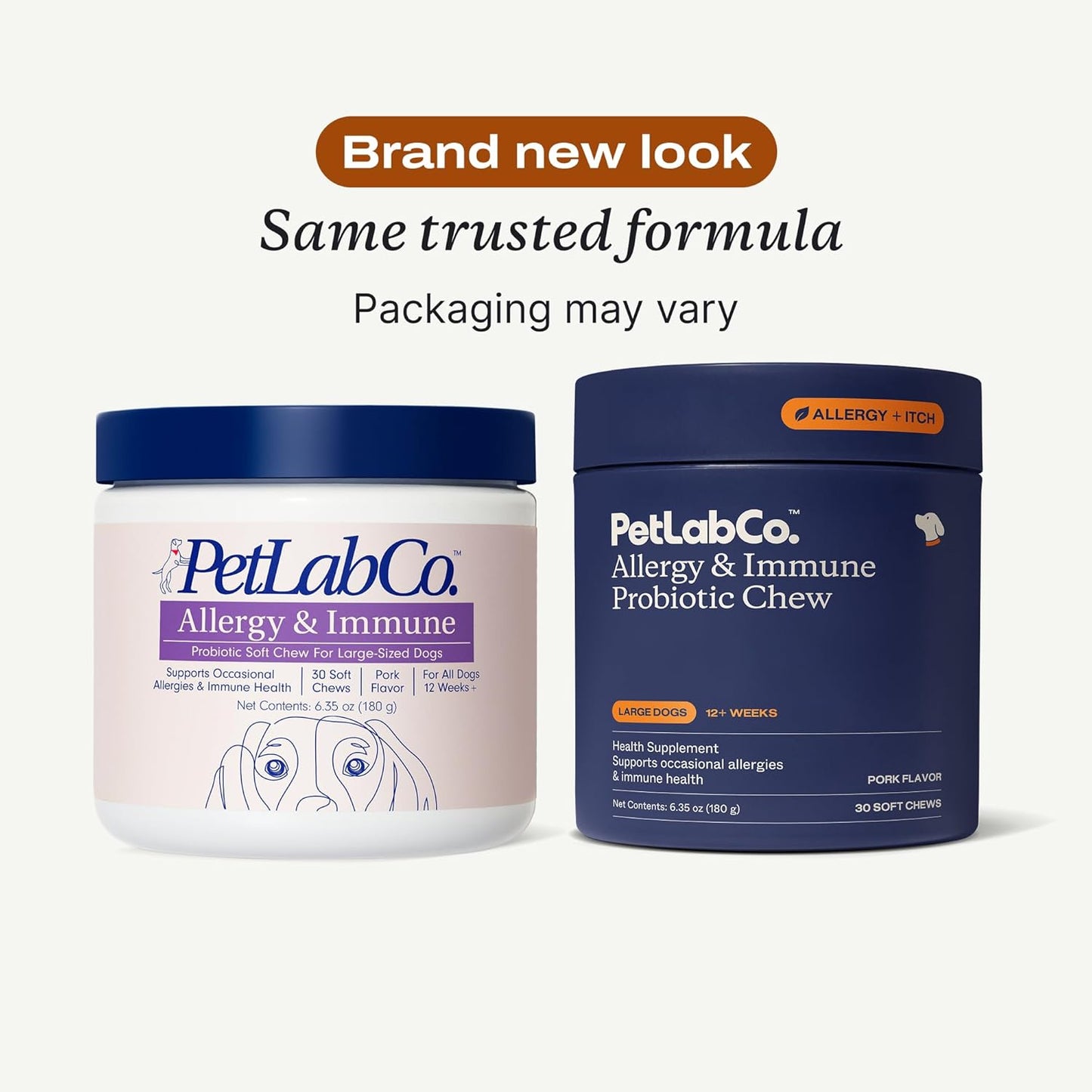 Allergy & Immune Daily Probiotics for Dogs. Supports Yeast Production, Seasonal Allergies, Intermittent Itchiness, Gut & Digestive Health for Large Dogs - 30 Chews - Packaging May Vary