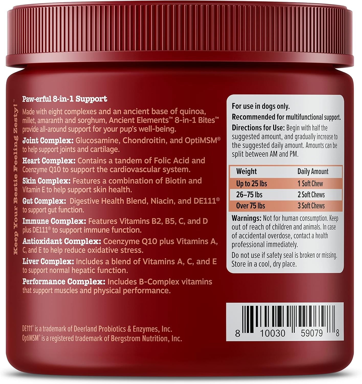 Dog Multivitamin, Chewable Dog Vitamins and Supplements for Hip & Joints, Skin & Coat, Omega 3 Fish Oil for Dogs- Senior & Puppy Multivitamin - Bison- 90Ct