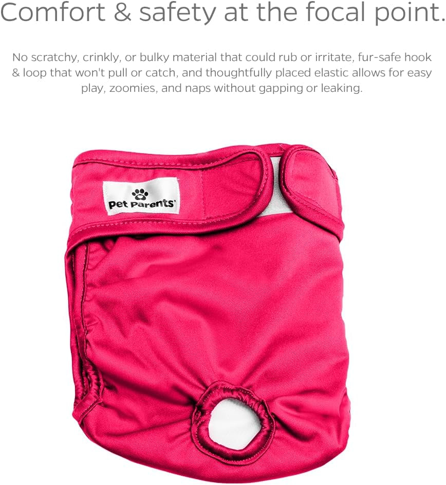 ® Washable Dog Diapers (3Pack) + Extendrs® of Durable Doggie Diapers, Premium Dog Diapers Female (Large, Princess)