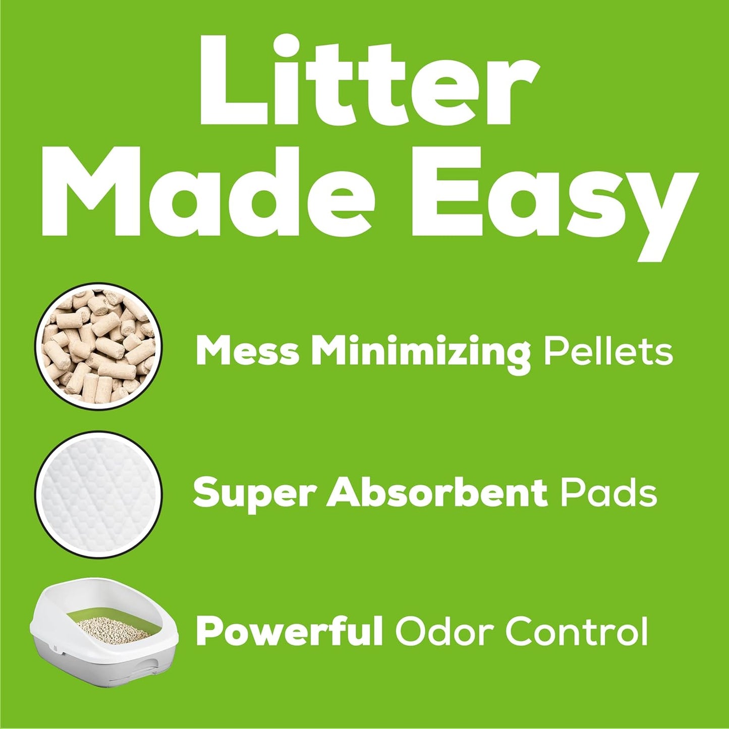 Purina Hooded Litter Box System, BREEZE Hooded System Starter Kit Litter Box, Pellets & Pads