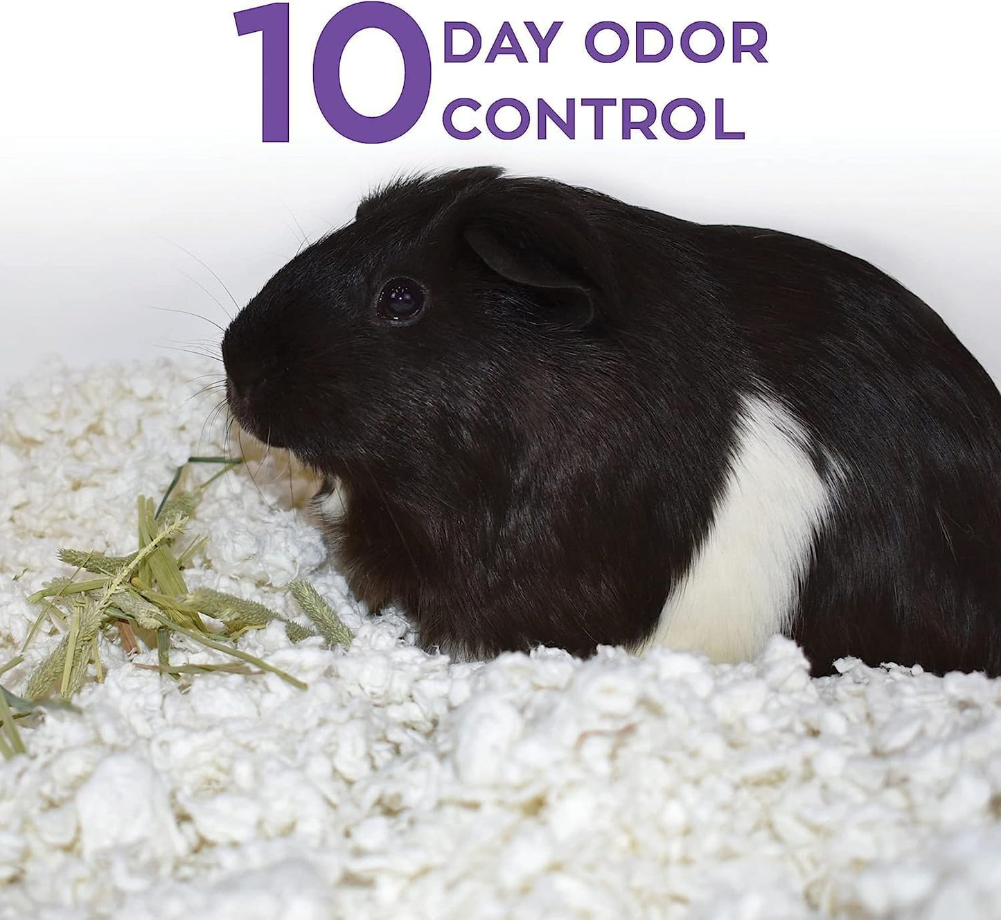 99% Dust-Free White Natural Paper Small Pet Bedding with Odor Control, 50 L