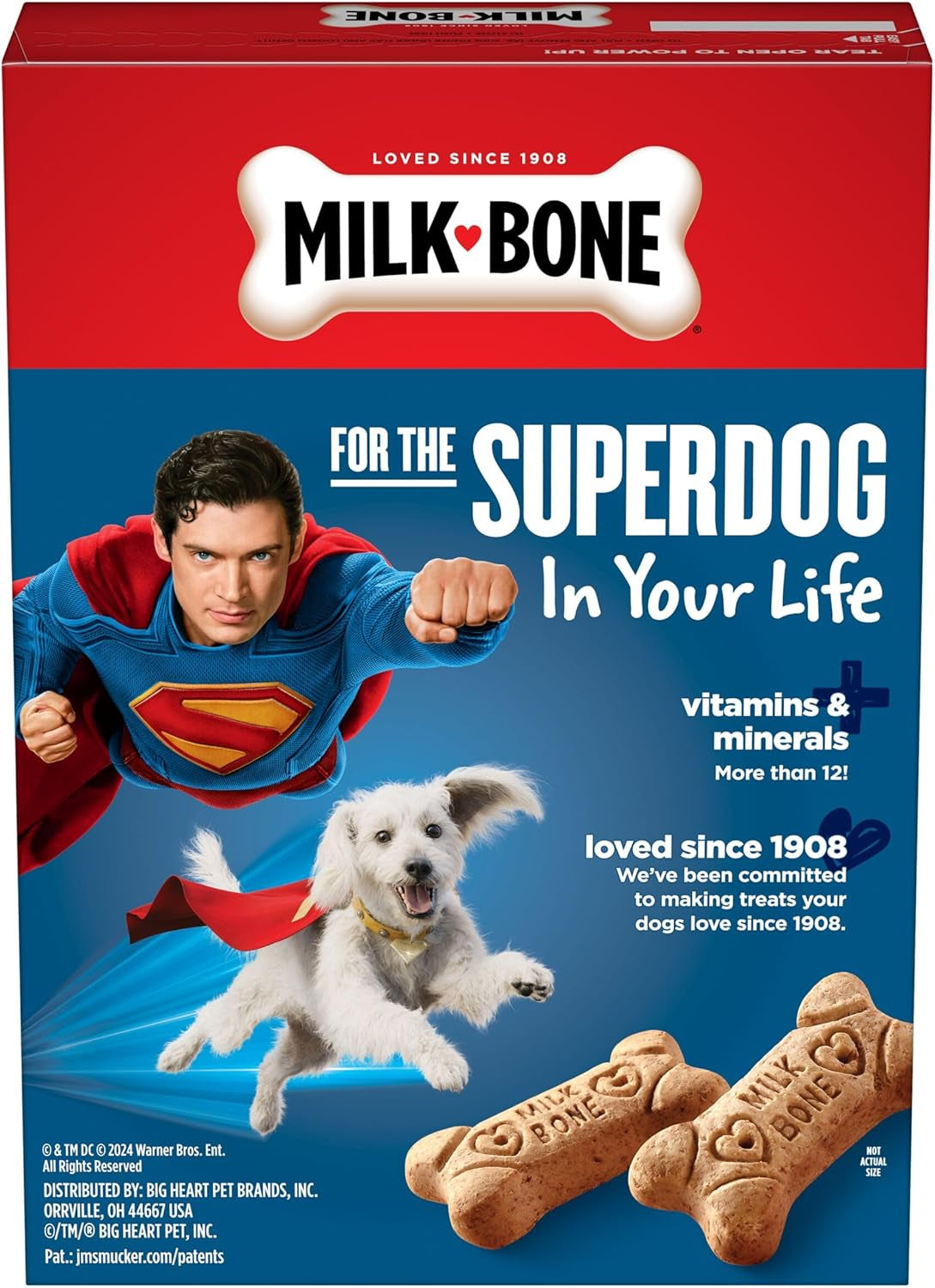 Original Dog Biscuits, Small Dog Treats, Limited-Edition Superman Movie Box, 24 Oz