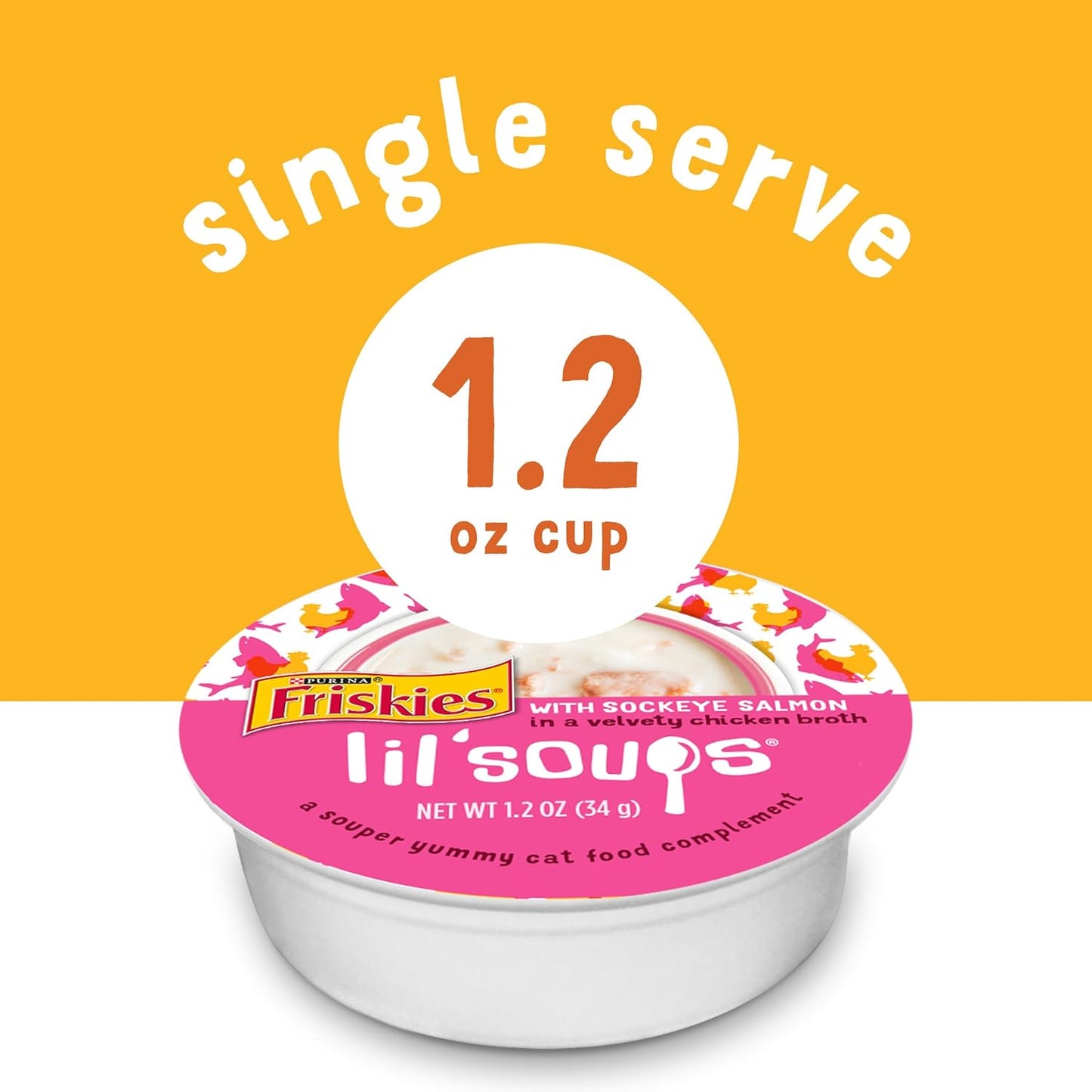 Purina Grain Free Wet Cat Food Lickable Cat Treats Variety Pack, Lil' Soups with Salmon, Tuna or Shrimp - (Pack of 30) 1.2 Oz. Cups