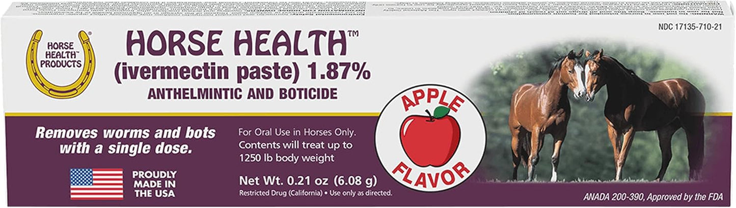(Ivermectin Paste) 1.87%, Equine Dewormer, up to 1,250 Lbs 0.21 Ounces