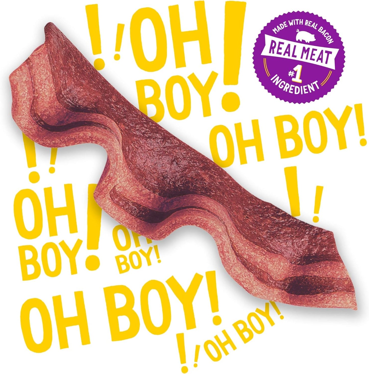 Strips with Real Meat Dog Treats with Bacon and Beef Flavors - (Pack of 2) 26 Oz. Pouches