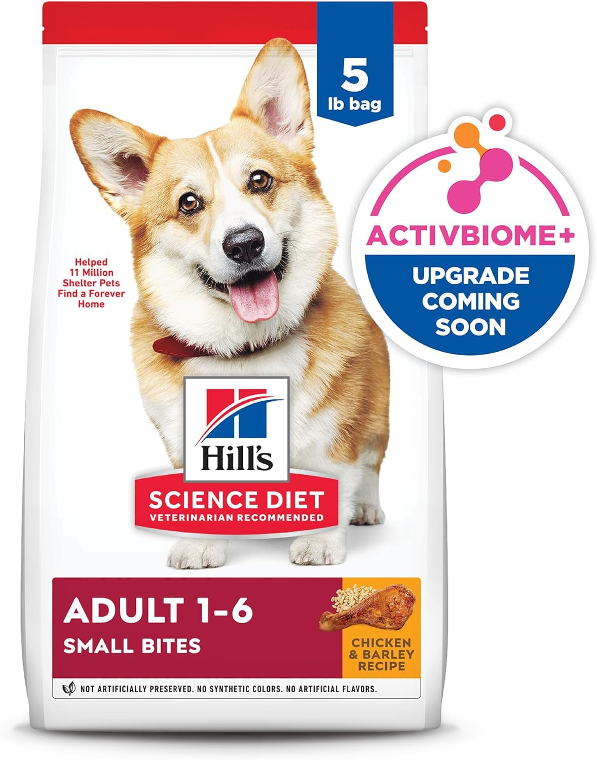 Adult 1-6, Adult 1-6 Premium Nutrition, Small Kibble, Dry Dog Food, Chicken & Barley, 5 Lb Bag