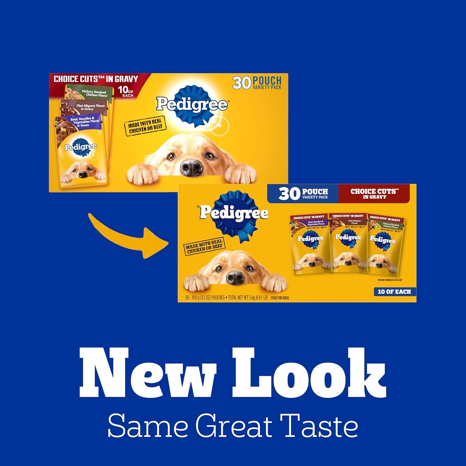 Choice Cuts in Gravy Adult Soft Wet Dog Food 30-Count Variety Pack, 3.5 Oz. Pouches