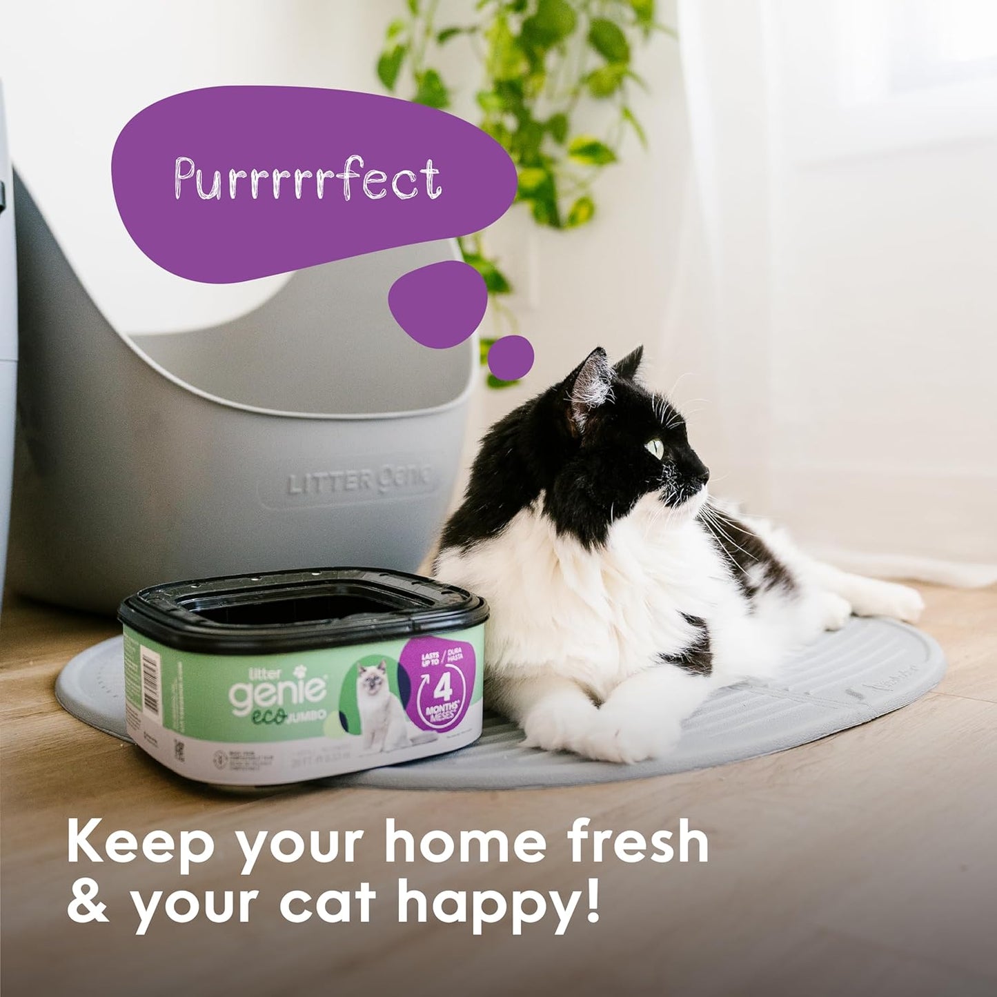 Eco Refills | Compostable Cat Litter Bags Jumbo 1-Pack | up to 4 Months of Supply in 1 Cartridge
