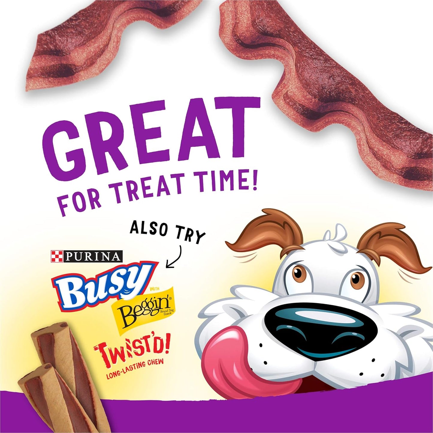 Strips with Real Meat Dog Treats with Bacon and Beef Flavors - (Pack of 2) 26 Oz. Pouches