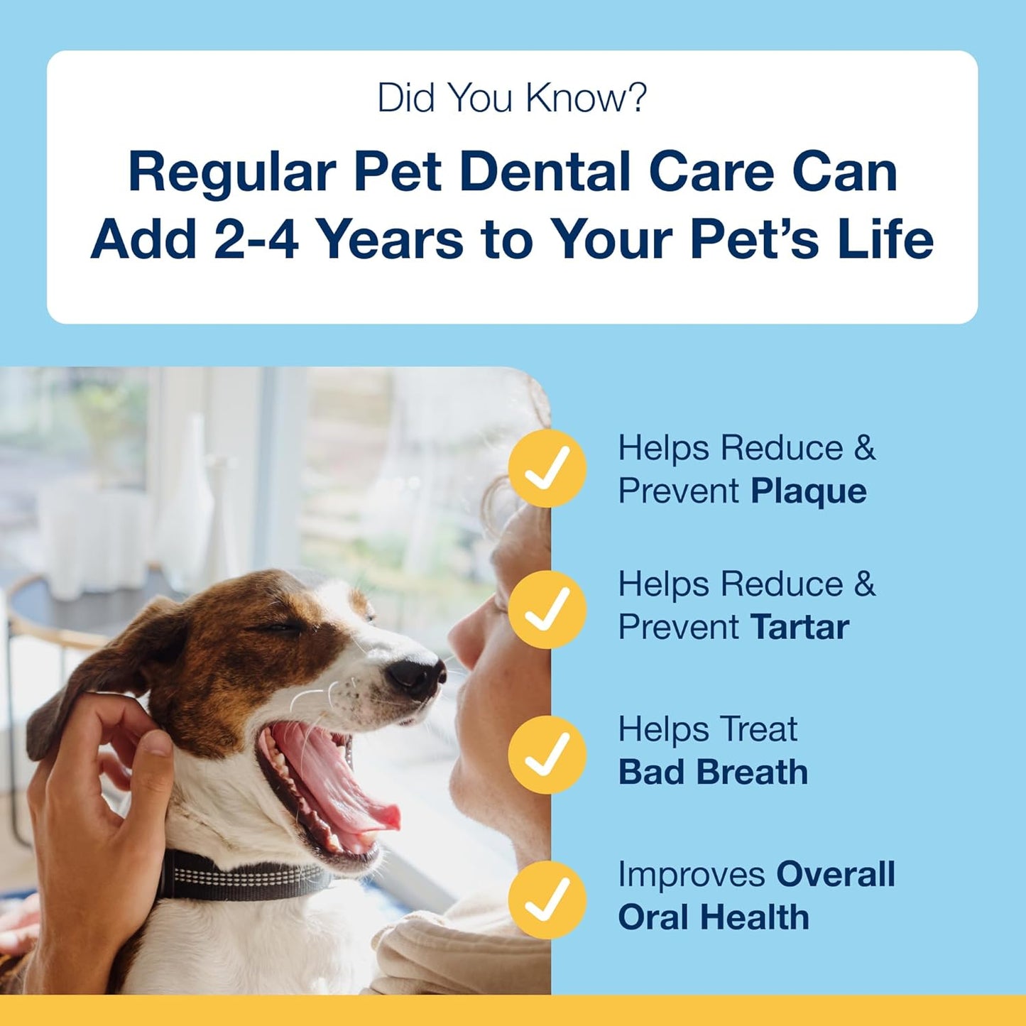 Powder for Pets - Cat & Dog Breath Freshener - Plaque & Tartar Remover for Pet Oral Care - 60G