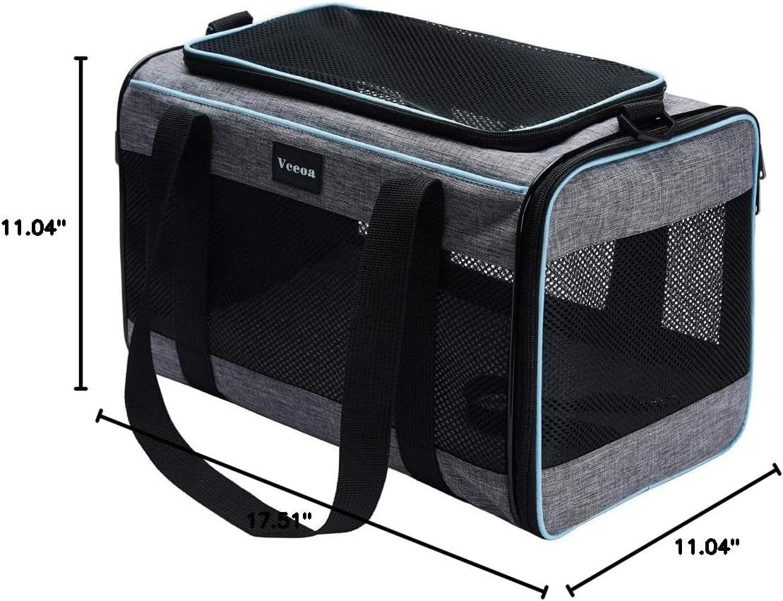 17.5X11X11 Inches Cat, Dog Carrier for Pets up to 16 Lbs, Soft-Sided Cat Bag Animal Carriers Travel Puppy Carry as a Toy of Fabric Pet Home