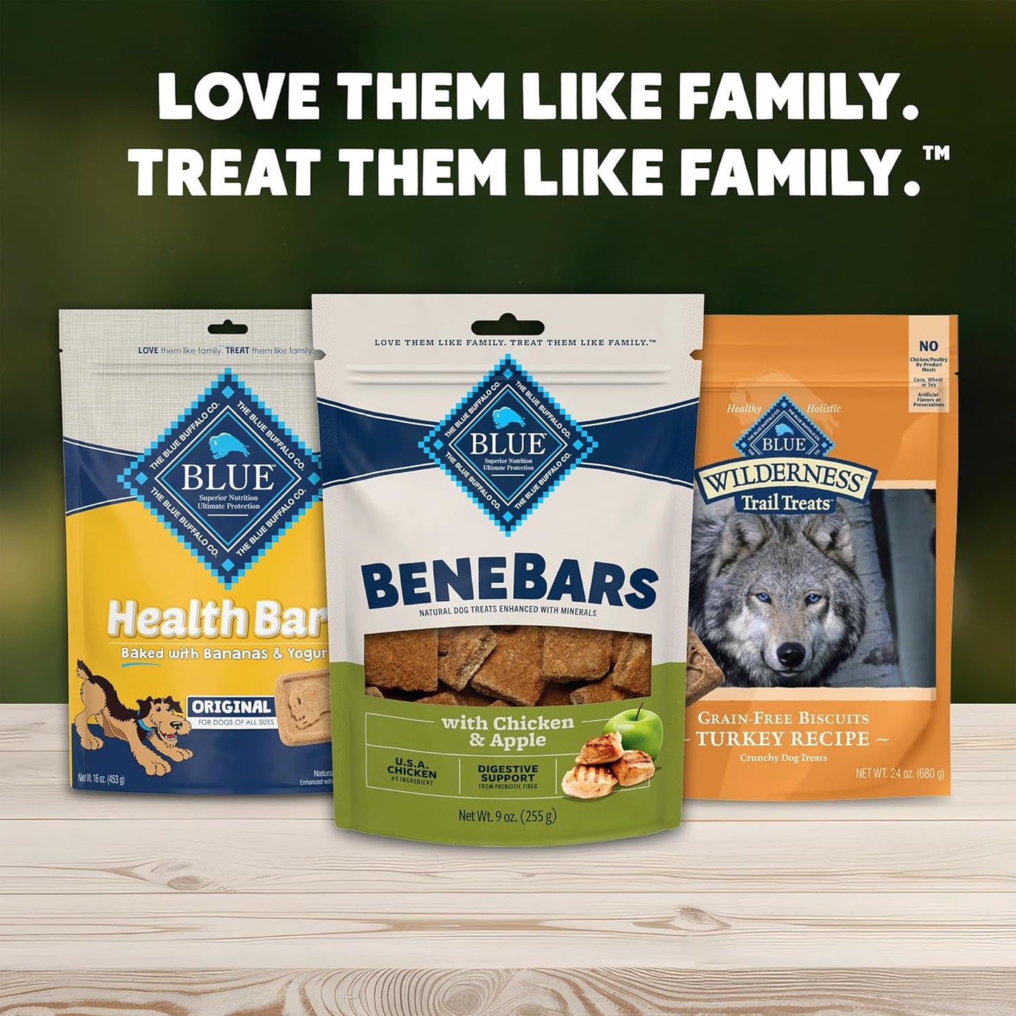 Benebars Digestive Support Dog Treats with Prebiotic Fiber, Made with Natural Ingredients, USA Chicken & Apple, 9-Oz Bag