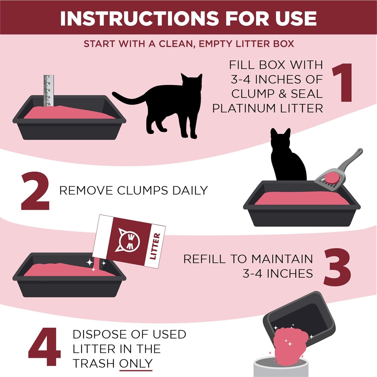 Clump & Seal Platinum, Complete Odor Sealing Clumping Cat Litter, Multi-Cat, 14-Day Odor Control, Online Exclusive Formula, 37 Lbs
