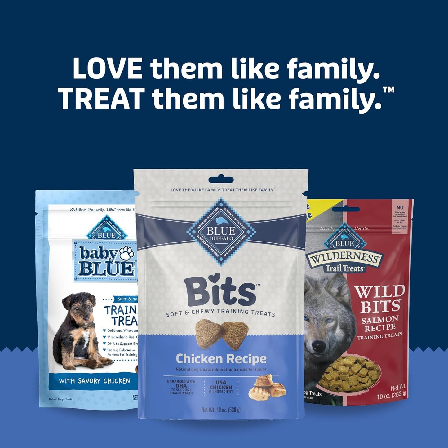 Bits Soft Dog Treats for Training, Made with Natural Ingredients & Enhanced with DHA, Chicken Recipe, 19-Oz Bag