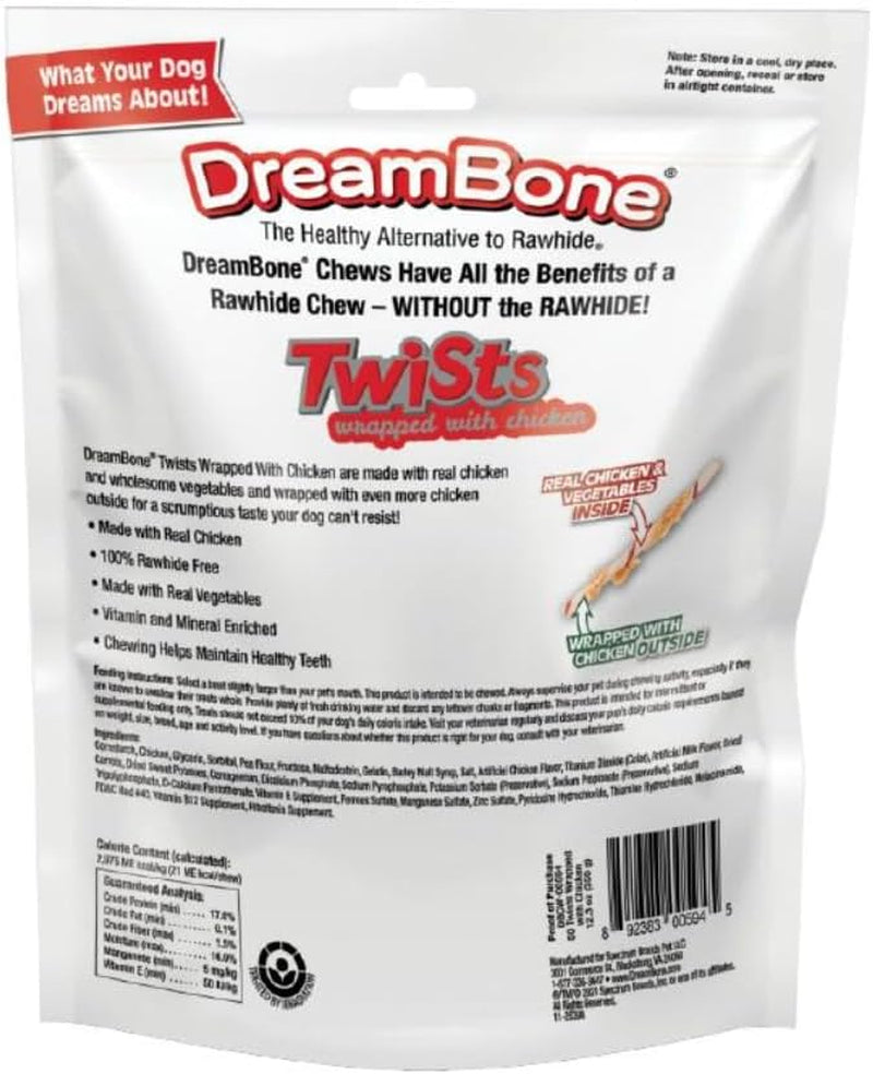 Twist Sticks, Wrapped with Real Chicken, Rawhide-Free Chews for Dogs, 50 Count