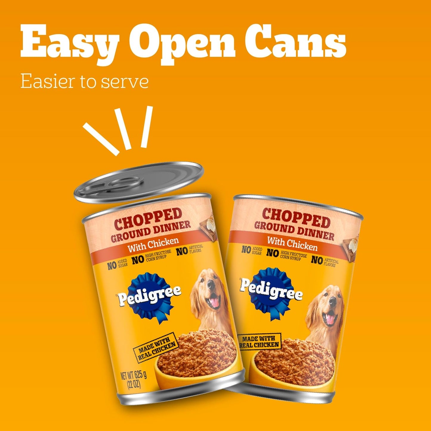 Chopped Ground Dinner Adult Canned Soft Wet Dog Food Chicken Flavor, 22 Oz. Cans (12 Count, Pack of 1)