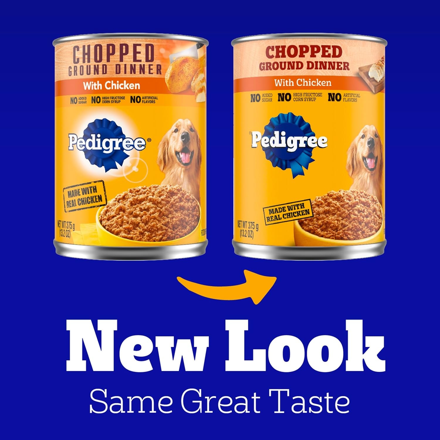 Chopped Ground Dinner Adult Canned Soft Wet Dog Food Chicken Flavor, 13.2 Oz. Cans (12 Count, Pack of 1)