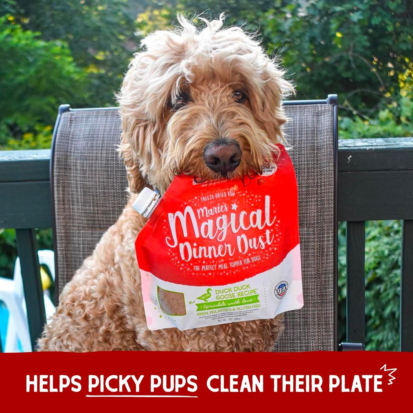 Freeze-Dried Raw Marie'S Magical Dinner Dust - Premium Duck & Turkey Dog Food Topper with Organic Fruits & Vegetables - Perfect for Picky Eaters - 7Oz