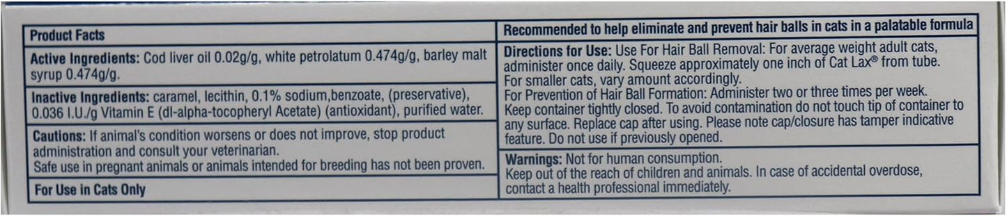 Catlax for Hairball Elimination and Prevention in Cats, 2 Oz