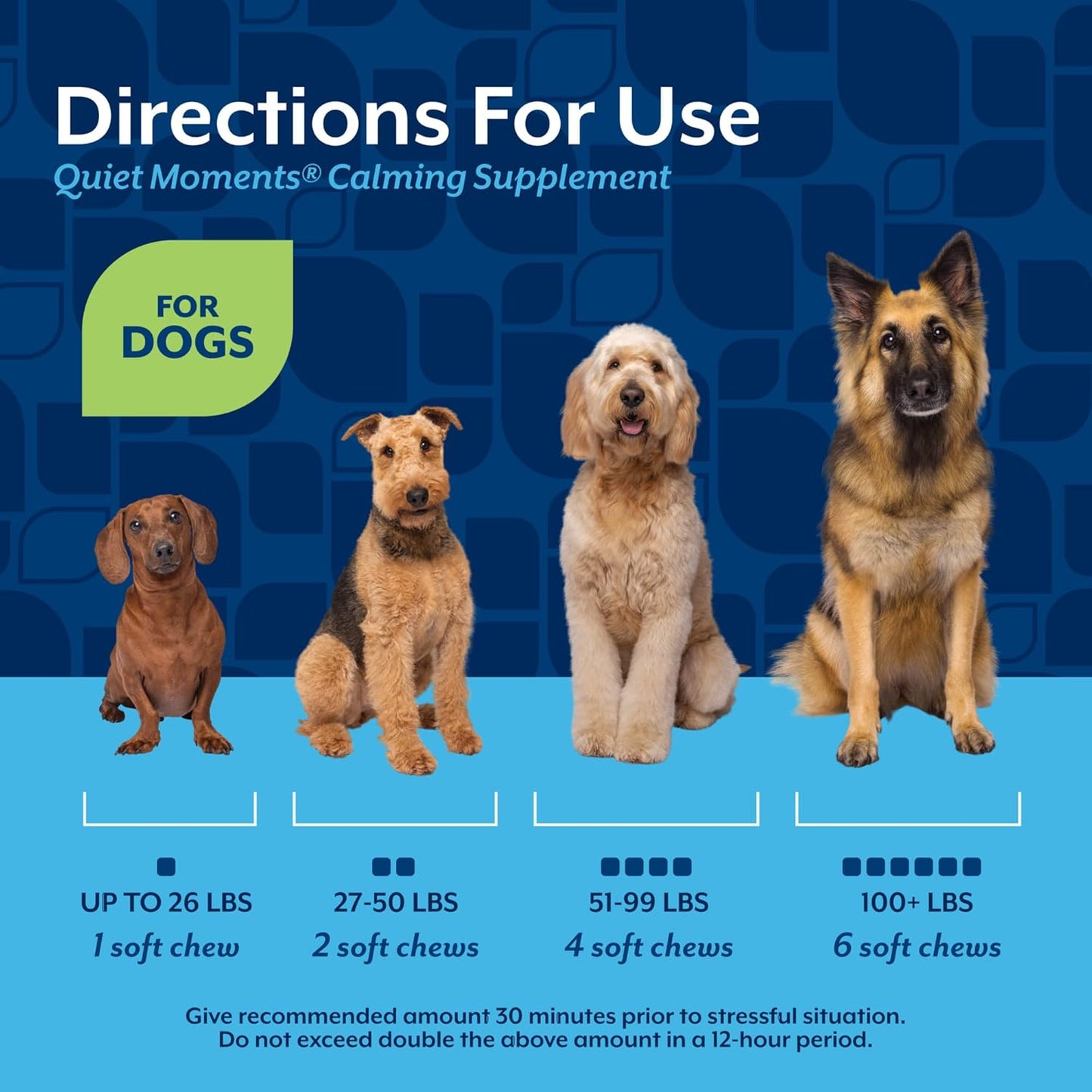Quiet Moments Calming Dog Supplement, Dog Soft Chews with Melatonin to Help Reduce Stress from Storms, the Vet, Fireworks, and Travel, Bacon and Chicken Flavored Pet Supplement, 180 Count Jar