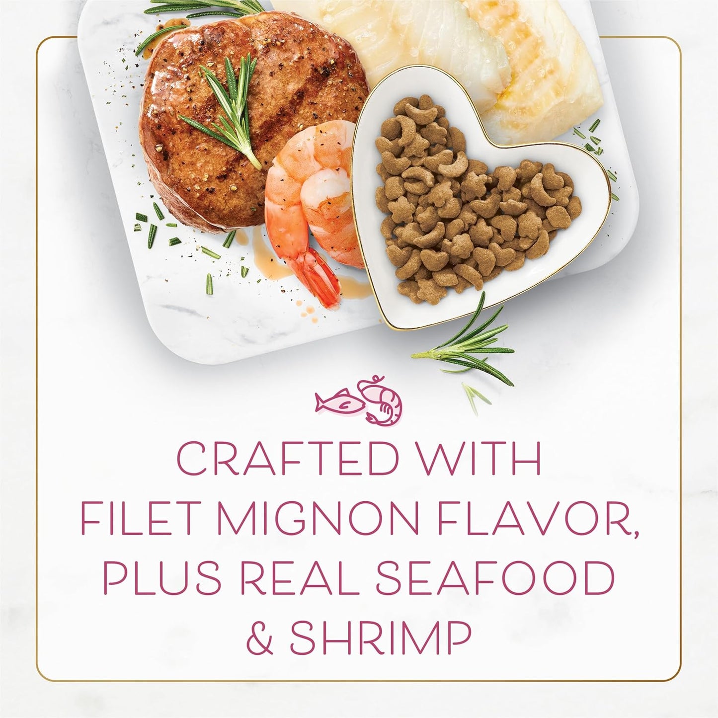 Purina Dry Cat Food Filet Mignon Flavor with Seafood and Shrimp - 3 Lb. Bag