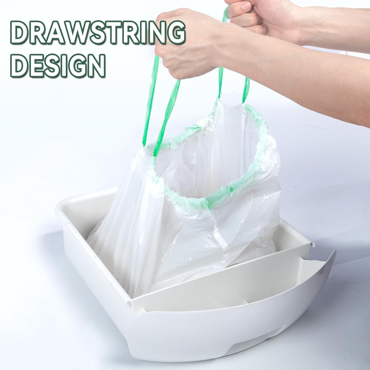 120 Count Cat Litter Box Liners for Automatic Cat Litter Box and Litter Box Robot 4/3, Heavy-Duty, Extra Thick, Economy Bulk Pack