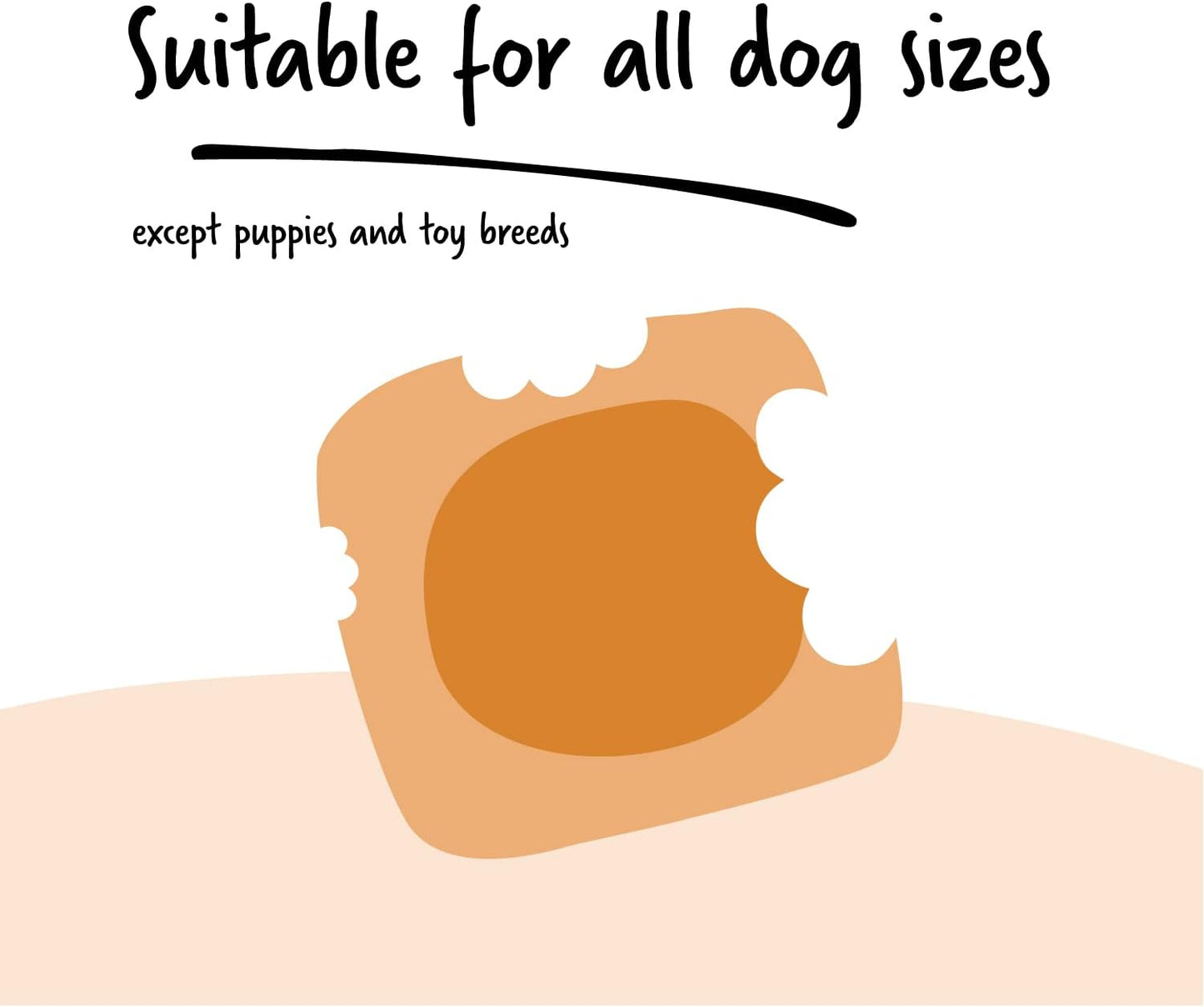Peanut Butter Double Treat Bones: Long-Lasting Dog Treats Made in USA for Large and Small Breeds, Highly Digestible, Ideal for Aggressive Chewers (12 Count)