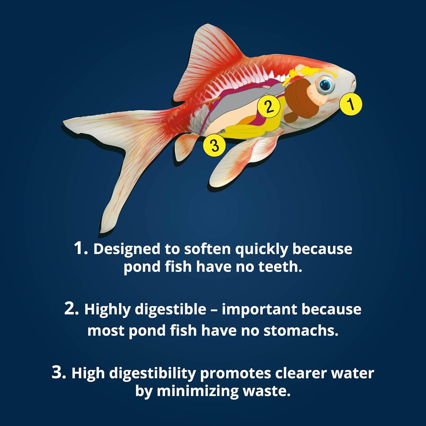 pond Koi Vibrance Soft Sticks, Floating Pond Fish Food for Koi Fish and Ornamental Goldfish, 2.42 Pounds