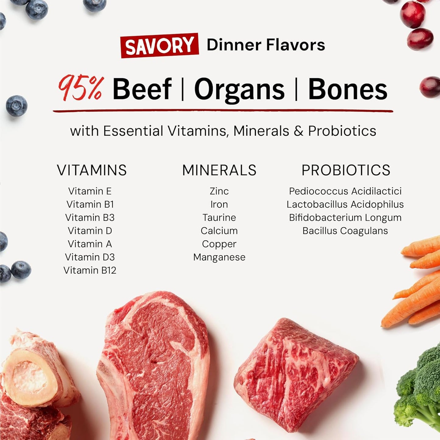 Freeze-Dried Raw Marie’S Magical Dinner Dust - - Premium Beef Dog Food Topper with Organic Fruits & Vegetables - Perfect for Picky Eaters - 7Oz