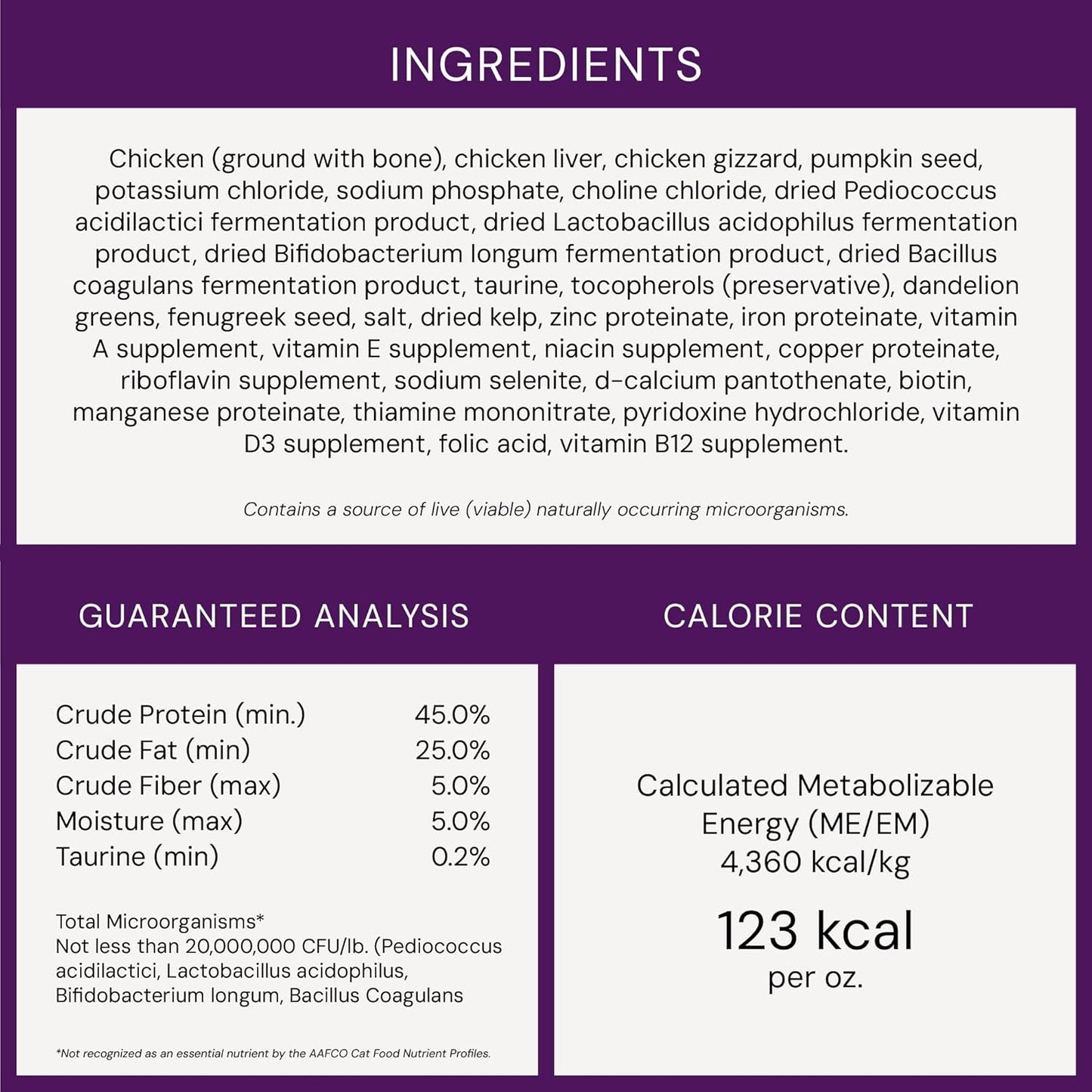 Freeze-Dried Raw Cat Dinner Morsels - Premium Chicken Recipe with 98% Cage-Free Meat & Organs - Natural Grain-Free Cat & Kitten Food - Made in USA - 18 Oz