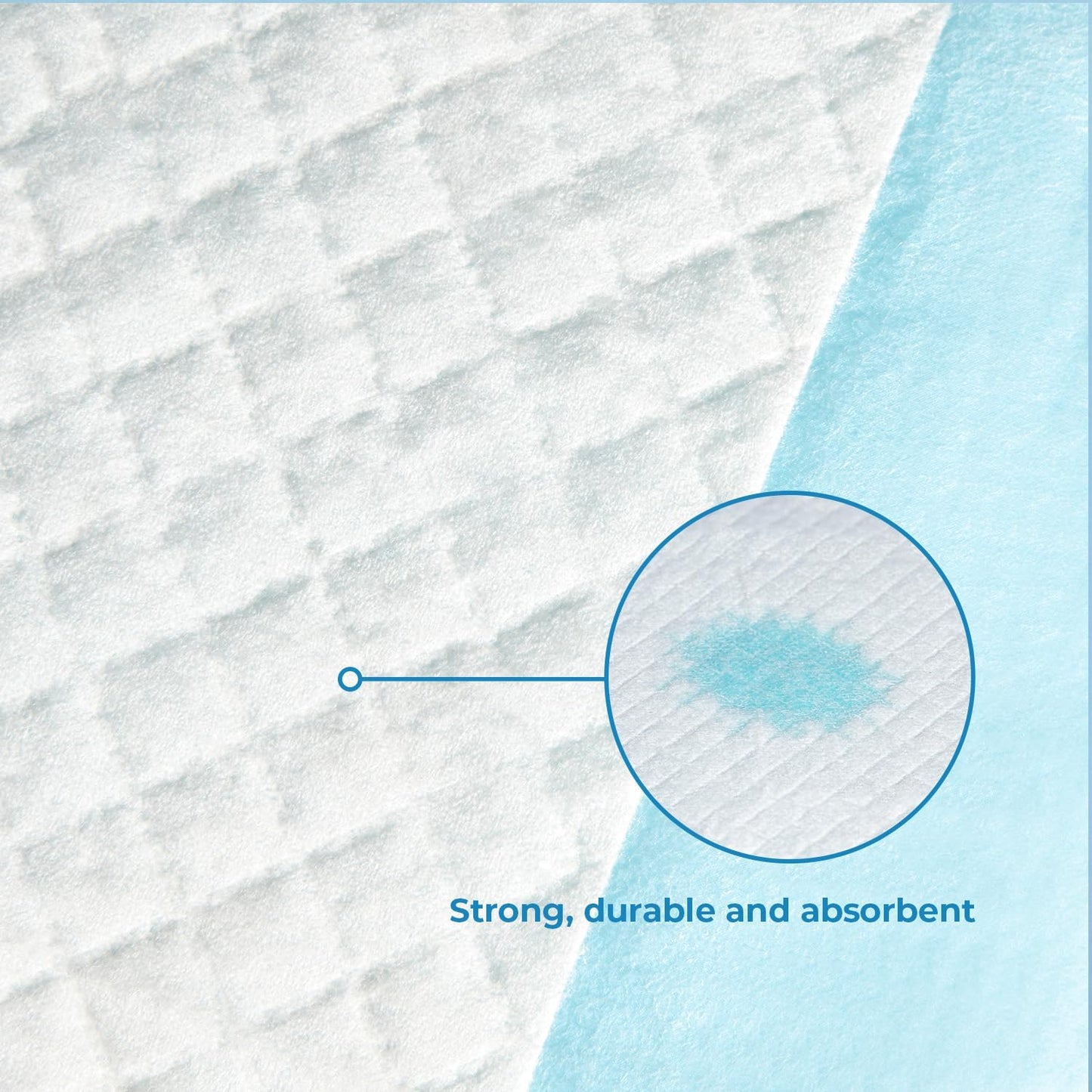 XL Puppy Pads 100 Count - Super Absorbent Dog Training Pads, Quick-Dry, Odor Control, Disposable Pee Pads, Leak-Proof Wee Wee Pads for Indoor Dogs – Baby Blue XL, 100 Pack