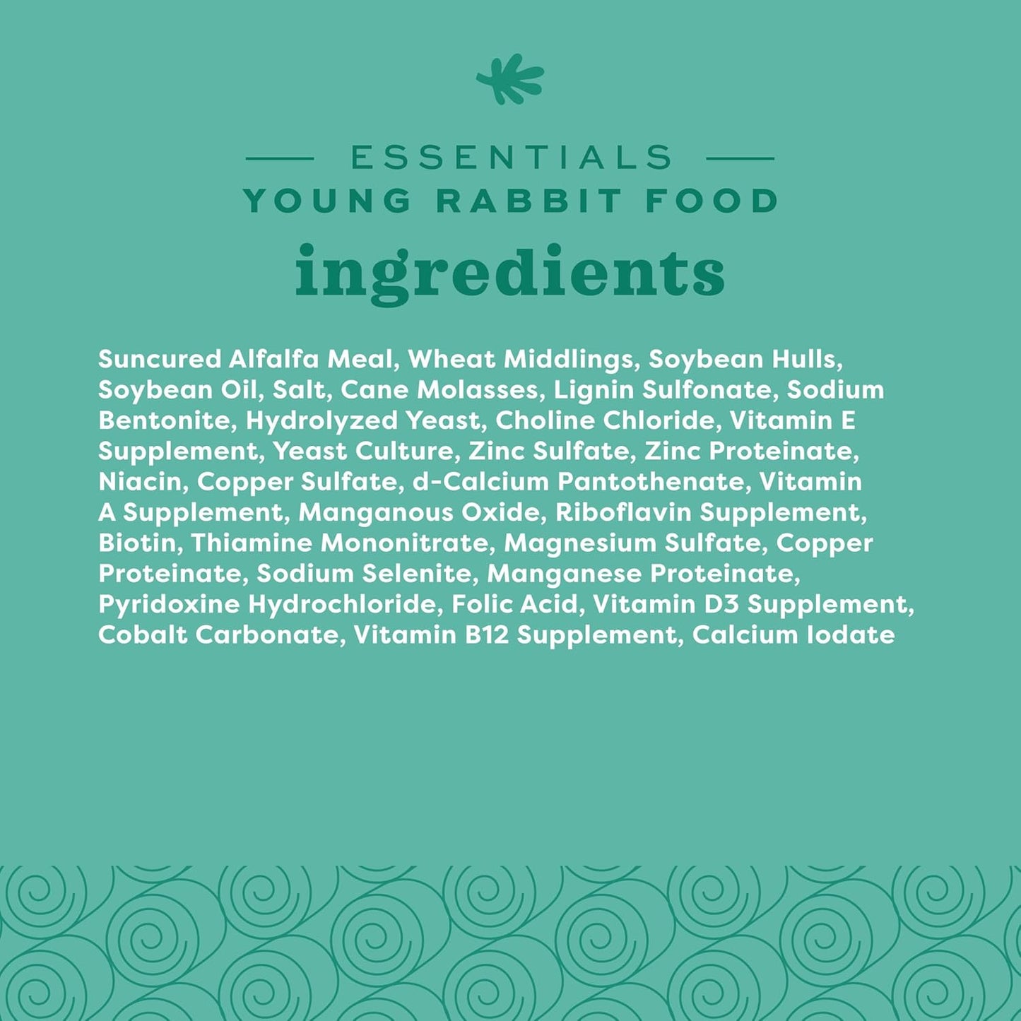 Essentials Rabbit Food, Young Rabbit, Made with Alfalfa Hay, Pet Food Pellets with Vitamins & Minerals, Small Animal Pet Products, Bunny Supplies, Made in USA, High Fiber, 5 Lb. Bag