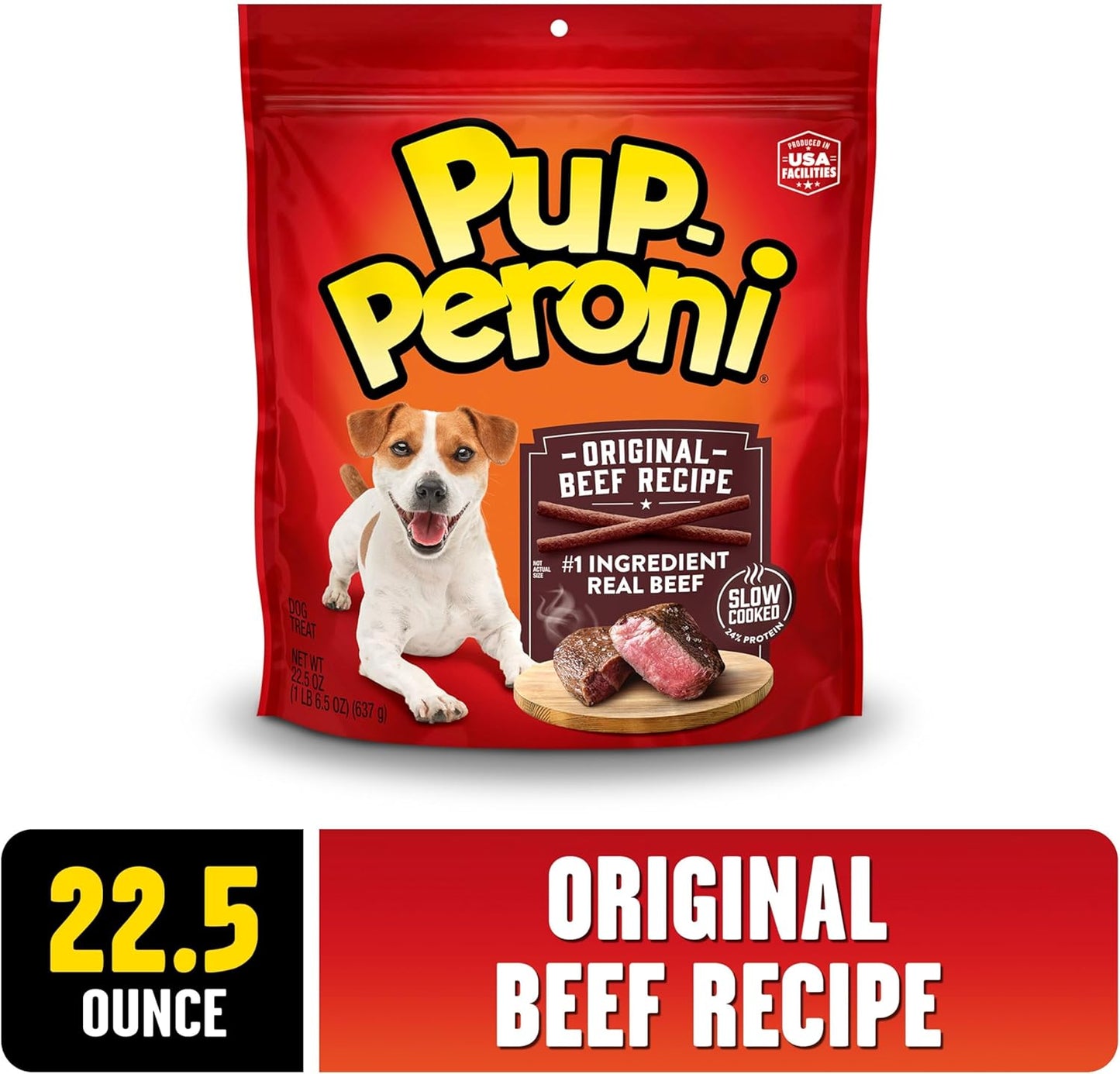 Dog Treats, Original Beef Flavor, 22.5 Ounce, Made with Real Beef