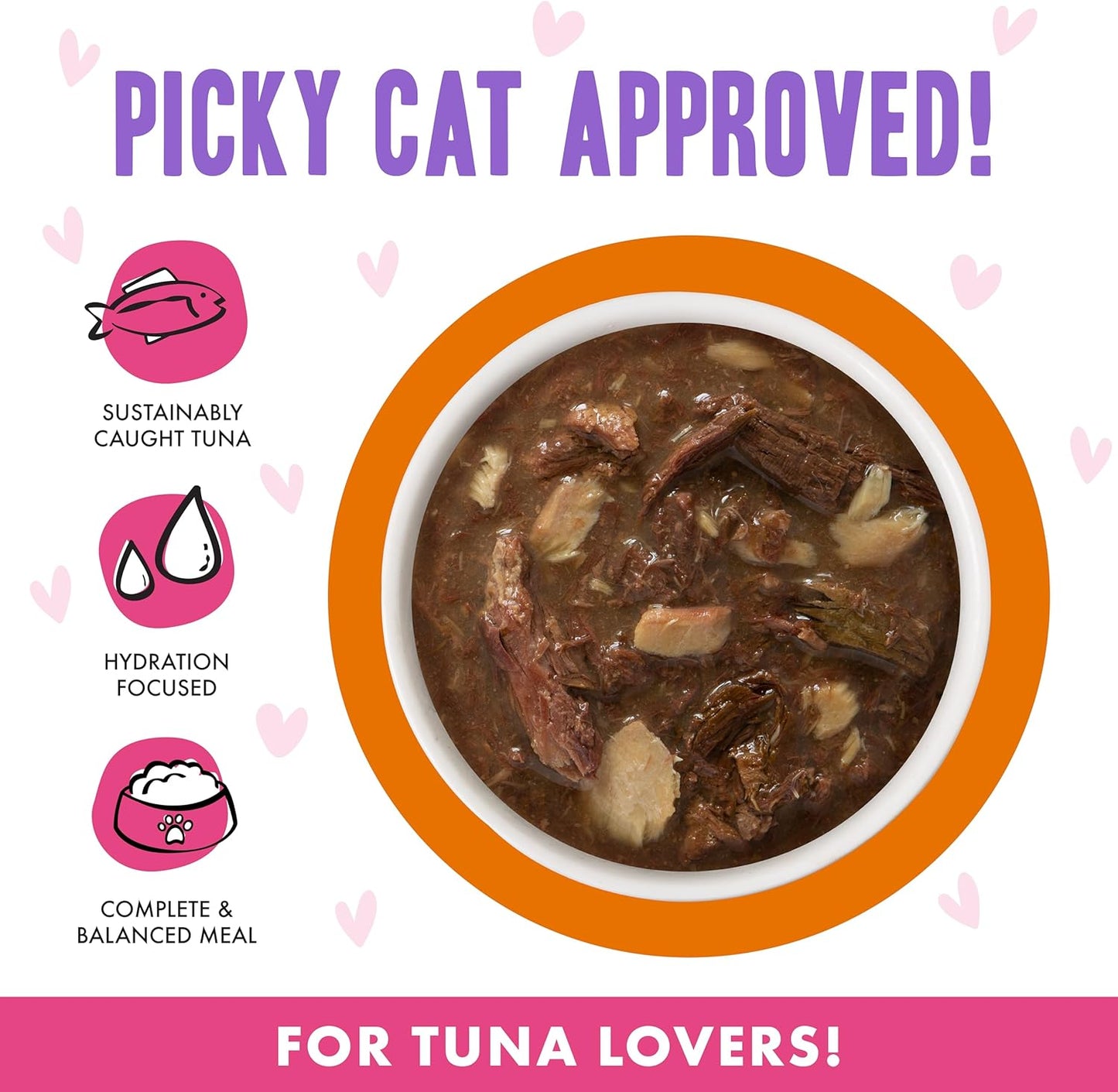 B.F.F. OMG - Best Feline Friend Oh My Gravy!, Tuna & Salmon Sweet Cheeks with Tuna & Salmon in Gravy Cat Food, 3Oz Pouch (Pack of 12)