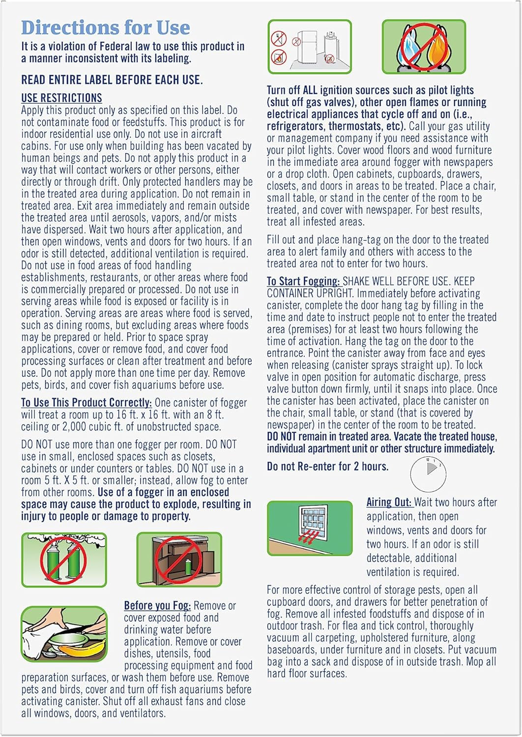 Home Fogger, Kills Fleas, Ticks, Mosquitoes & Other Listed Insects, Helps Eliminate Pet Odor, Clean Fresh Scent, Protects for 7 Months, 3 2Oz Canisters