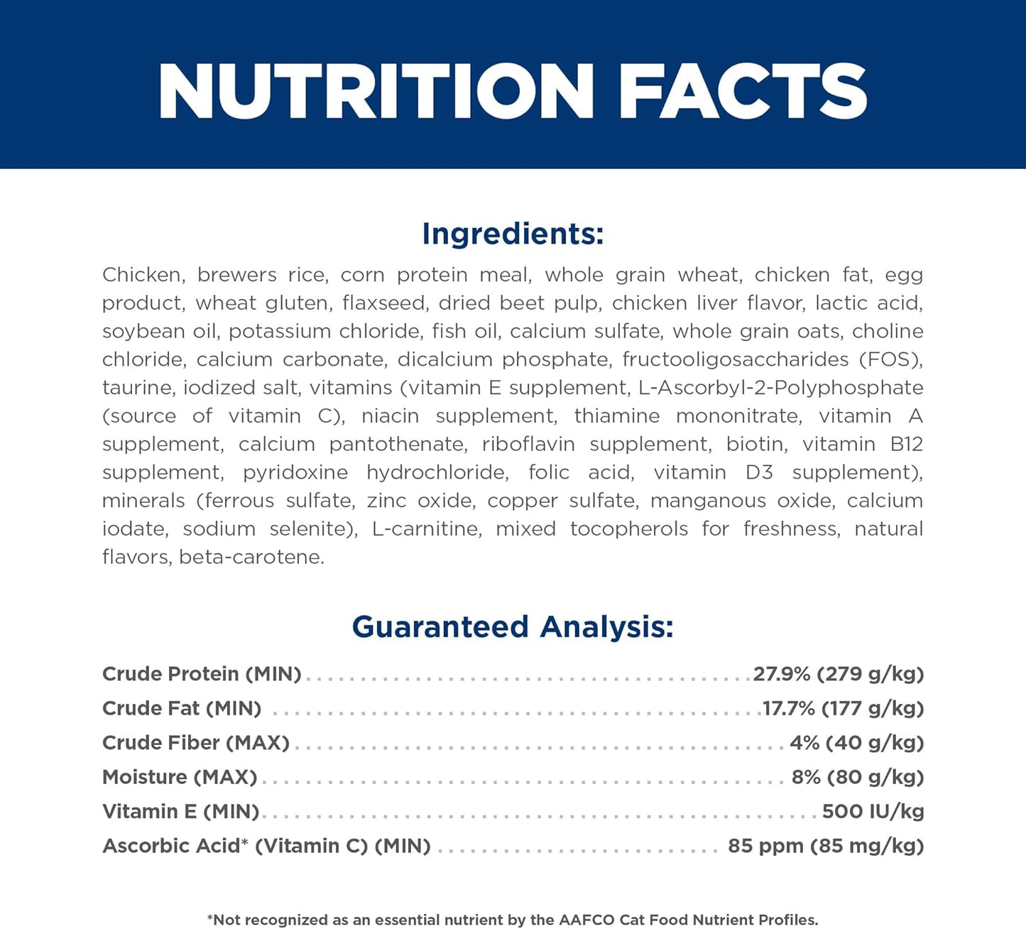 Adult 11+, Senior Adult 11+ Premium Nutrition, Dry Cat Food, Chicken Recipe, 7 Lb Bag