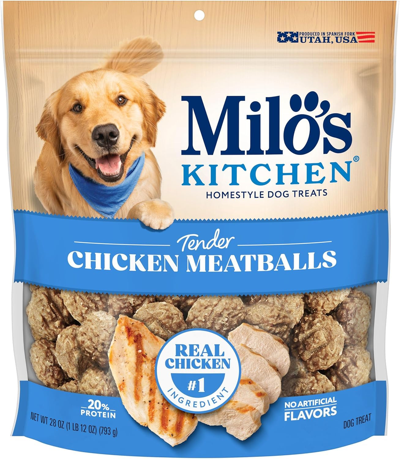 Homestyle Dog Treats, Chicken Meatballs, 28 Ounce, High Protein, No Artificial Flavors
