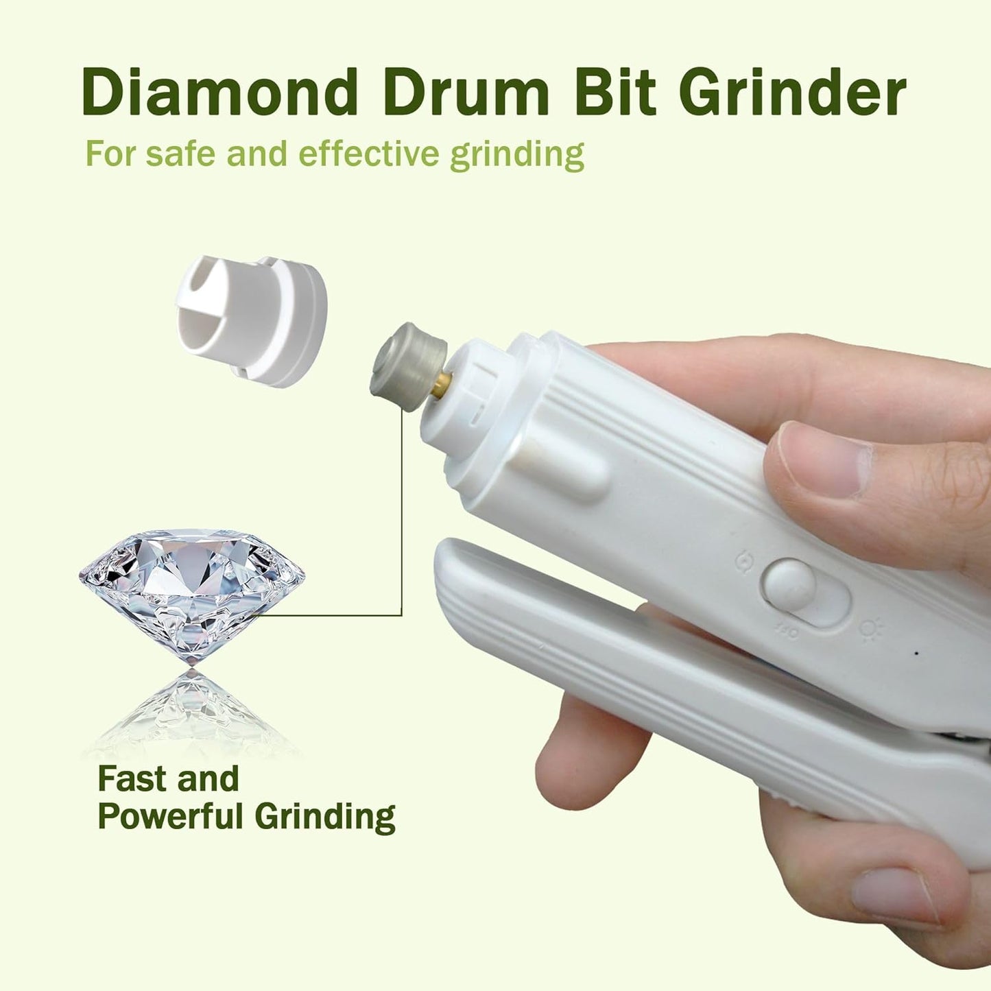 2-In-1 Dog Nail Grinder & Dog Nail Clippers Trimmers for Large Medium Small Dogs Cats Pets Claw Trimmer with LED Lights (Green)