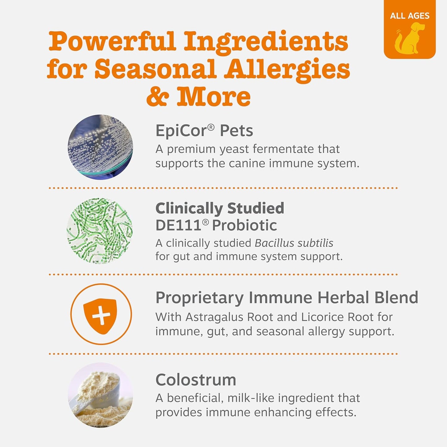 Dog Allergy Relief - anti Itch Supplement - Omega 3 Probiotics for Dogs - Digestive Health - Soft Chews for Skin & Seasonal Allergies - with Epicor Pets - Bison - 90Ct