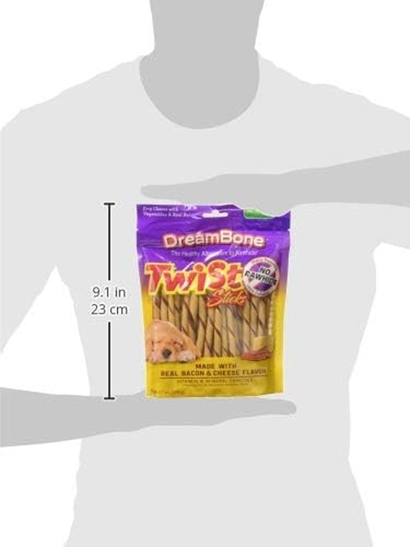 Twist Sticks, Made with Real Bacon and Cheese Flavor, Rawhide-Free Chews for Dogs, 50 Count