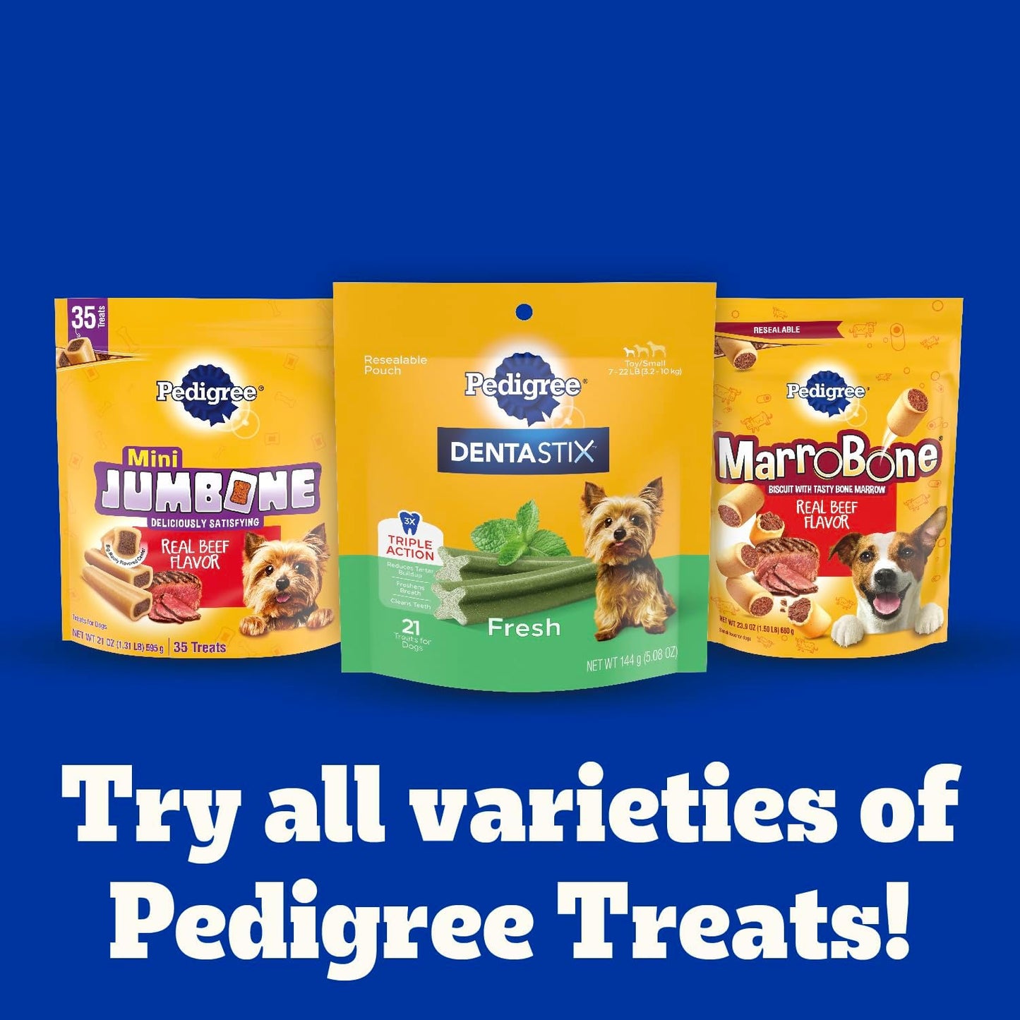 Dentastix Small and Toy Breed Dog Treats, Original, Beef & Fresh Flavor, 2.36 Lb. Variety Pack (157 Treats)