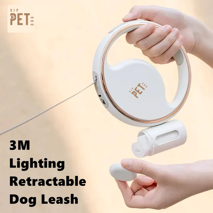 Dog Leash with Flash Light and Garbage - vippet.org