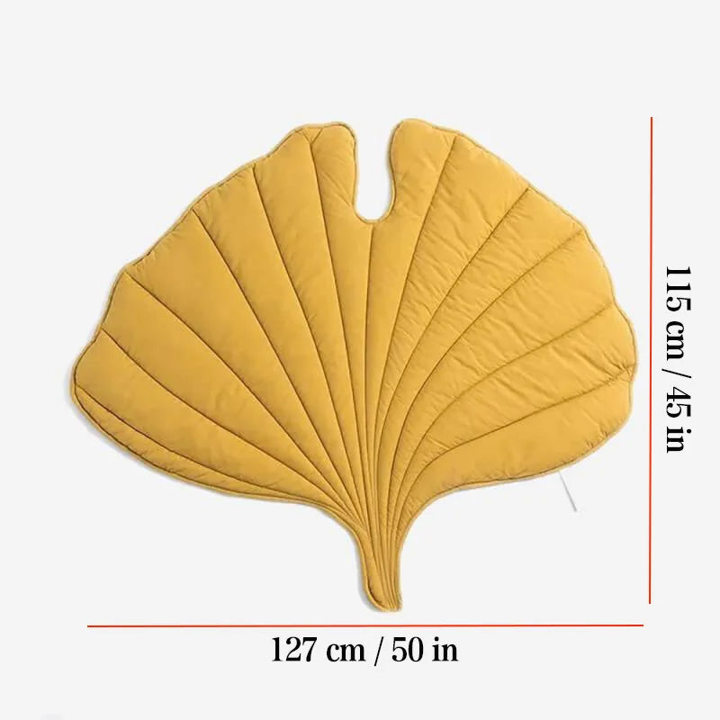 Reversible Leaf-Shaped Pet Mat - Soft, Washable Cotton Bed for Dogs & Cats - vippet.org