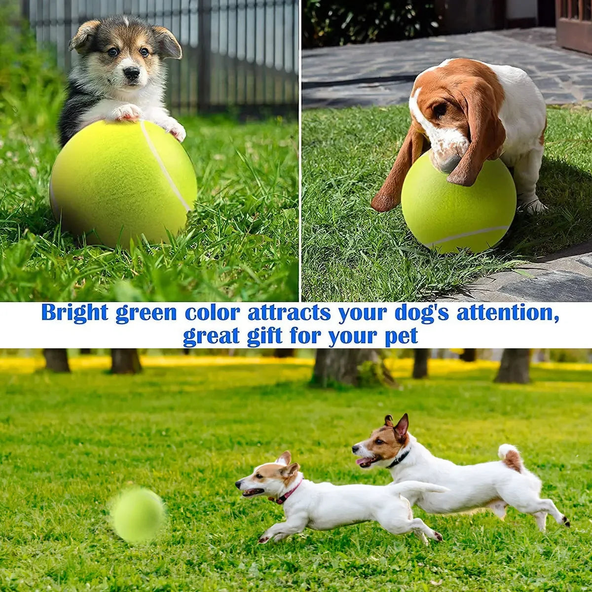 Ultra-Durable Giant Tennis Ball for Pets