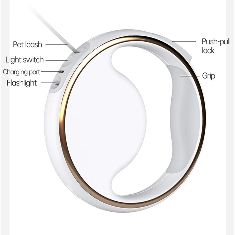 Dog Leash with Flash Light and Garbage - vippet.org