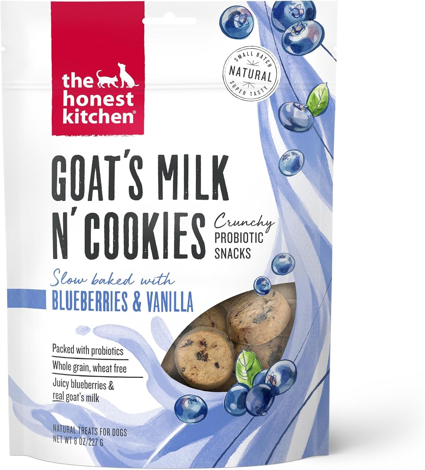 Goat'S Milk N' Cookies: Slow Baked with Blueberries & Vanilla, 8 Oz Bag