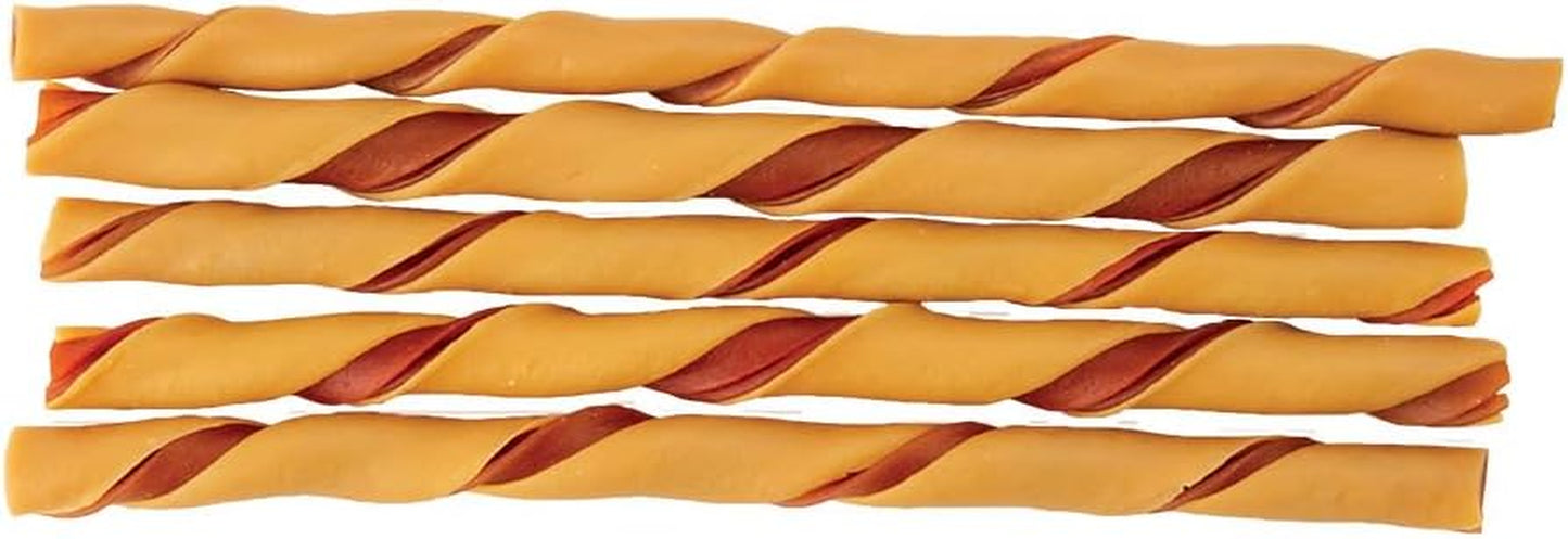 Twist Sticks, Made with Real Bacon and Cheese Flavor, Rawhide-Free Chews for Dogs, 50 Count
