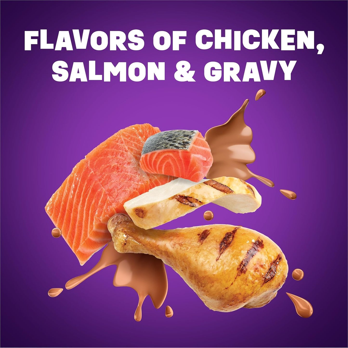 Purina Dry Cat Food Gravy Swirl'D with Flavors of Chicken, Salmon and Gravy - 22 Lb. Bag