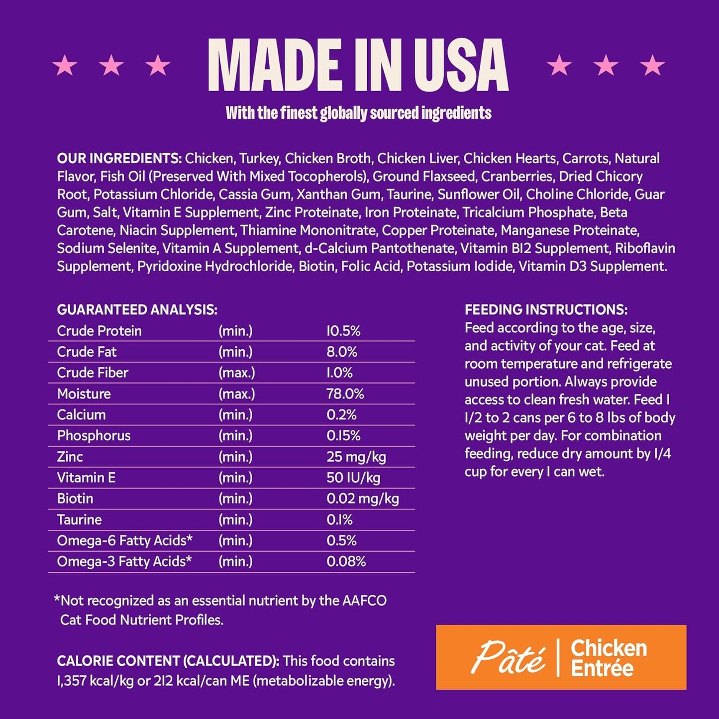 Complete Health Pate Adult Wet Cat Food, Natural, Protein-Rich, Grain Free, 3 Ounce, 24 Pack, (Chicken)